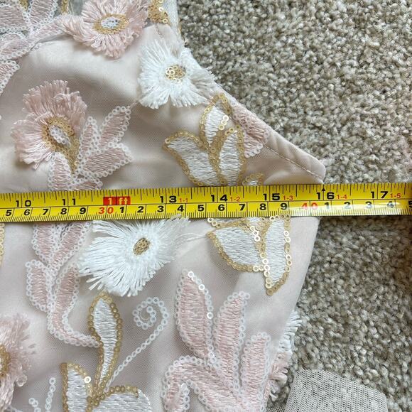 Rare Editions Lace Sequins Tulle Formal Dress Dance Bridal Flower Girl Gown 16 - Picture 10 of 15